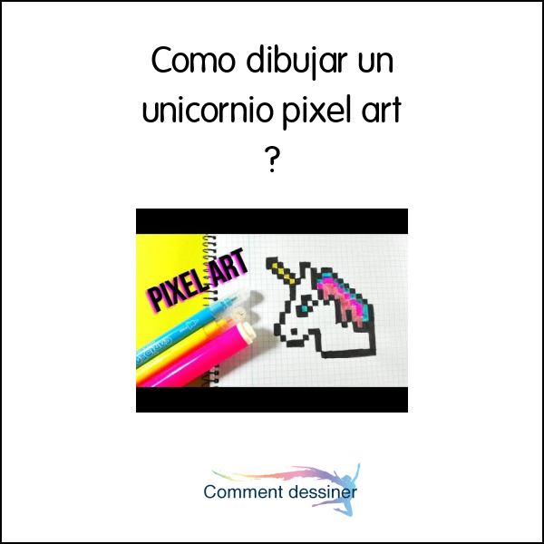 Como dibujar un unicornio pixel art